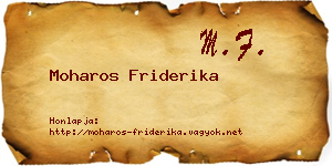 Moharos Friderika névjegykártya